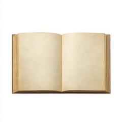 Fototapeta premium Open book with blank pagesisolated on white background