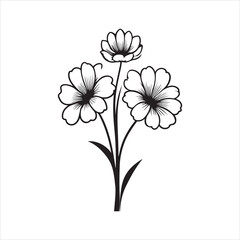 black and white floral corner design