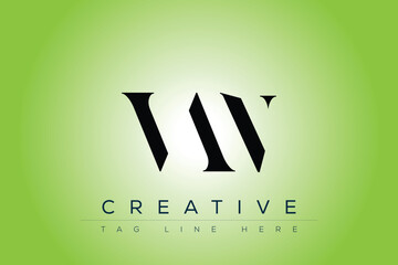 VAN abstract letter logo design. This logo is designed by three abstract letters.