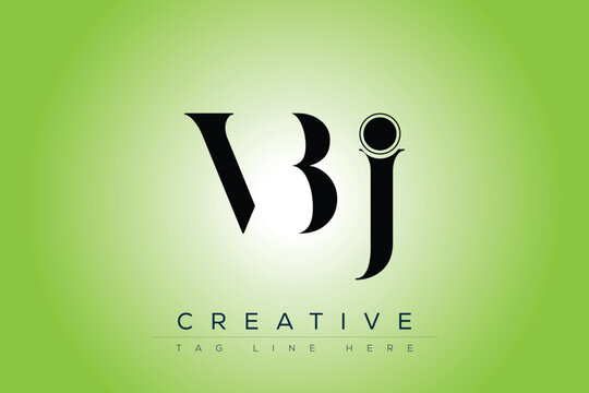 VBJ abstract letter logo design. This logo is designed by three abstract letters.