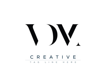 VDM abstract letter logo design. This logo is designed by three abstract letters.