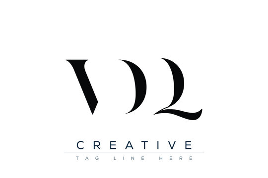VDQ abstract letter logo design. This logo is designed by three abstract letters.