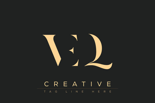VEQ abstract letter logo design. This logo is designed by three abstract letters.
