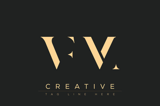 VFM abstract letter logo design. This logo is designed by three abstract letters.