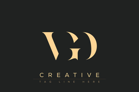 VGD abstract letter logo design. This logo is designed by three abstract letters.