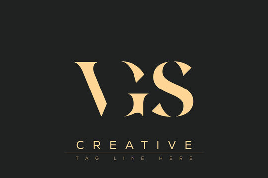 VGS abstract letter logo design. This logo is designed by three abstract letters.