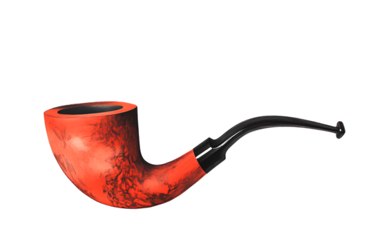 A red pipe with black trim on a transparent background PNG