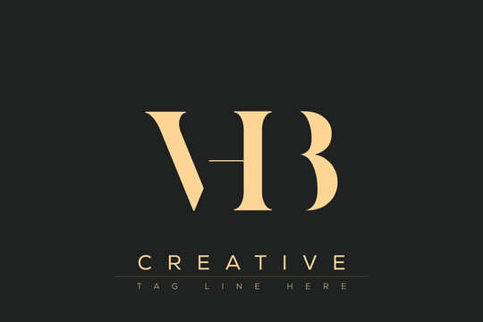 VHB abstract letter logo design. This logo is designed by three abstract letters.
