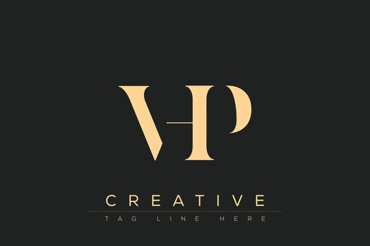 VHP abstract letter logo design. This logo is designed by three abstract letters.