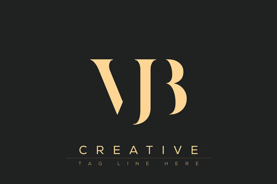 VJB abstract letter logo design. This logo is designed by three abstract letters.