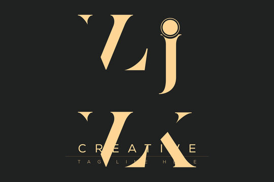 VLK abstract letter logo design. This logo is designed by three abstract letters.