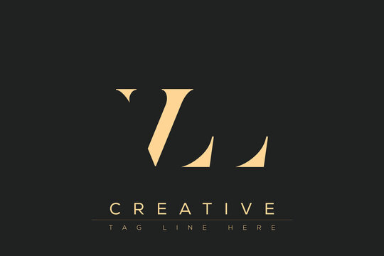VLL abstract letter logo design. This logo is designed by three abstract letters.