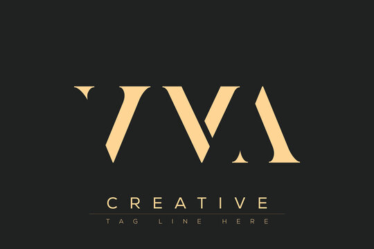 VMA abstract letter logo design. This logo is designed by three abstract letters.