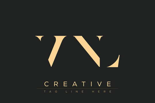 VNL abstract letter logo design. This logo is designed by three abstract letters.