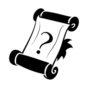 recommend clip art: quest scroll icon, quest scroll silhouette vector illustration-simple silhouette illustration of quest scroll,quest scroll vector