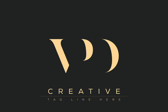 VPD abstract letter logo design. This logo is designed by three abstract letters.