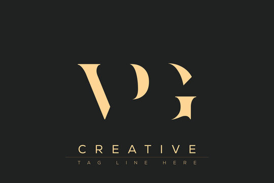 VPG abstract letter logo design. This logo is designed by three abstract letters.