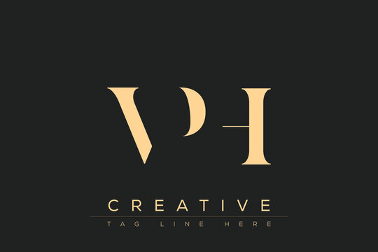 VPH abstract letter logo design. This logo is designed by three abstract letters.
