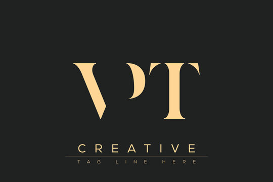 VPT abstract letter logo design. This logo is designed by three abstract letters.