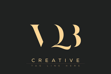 VQB abstract letter logo design. This logo is designed by three abstract letters.