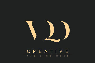 VQD abstract letter logo design. This logo is designed by three abstract letters.