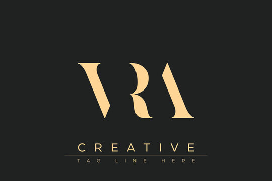 VRA abstract letter logo design. This logo is designed by three abstract letters.