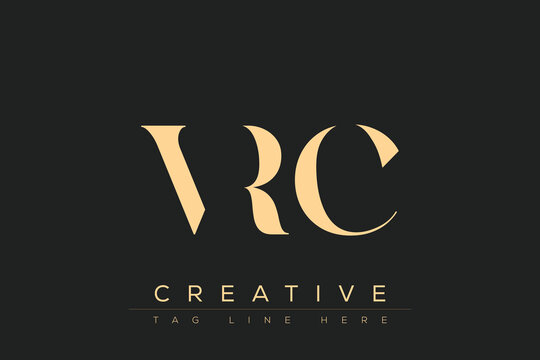 VRC abstract letter logo design. This logo is designed by three abstract letters.