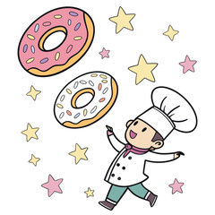 Donut Logo design vector