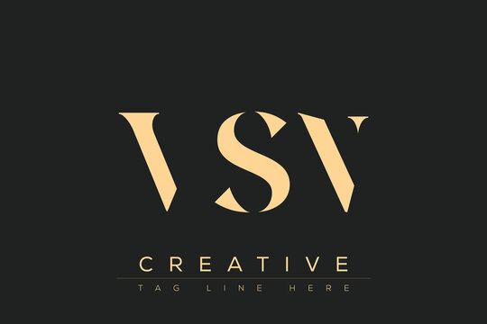 VSN abstract letter logo design. This logo is designed by three abstract letters.