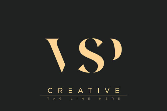VSP abstract letter logo design. This logo is designed by three abstract letters.