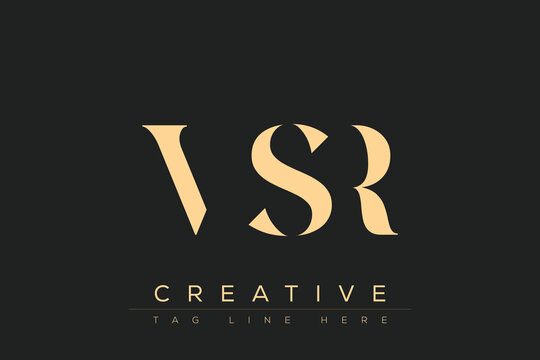VSR abstract letter logo design. This logo is designed by three abstract letters.