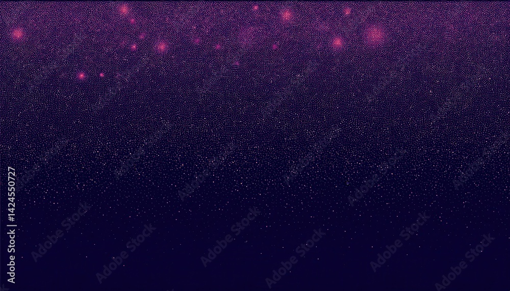 Poster abstract purple glitter texture for web design, branding, and print media, with sparkling particles 
