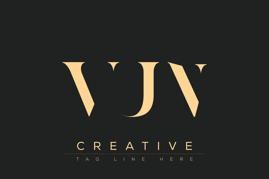 VUN abstract letter logo design. This logo is designed by three abstract letters.