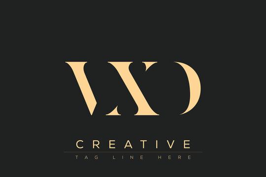 VXD abstract letter logo design. This logo is designed by three abstract letters.