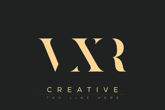 VXR abstract letter logo design. This logo is designed by three abstract letters.