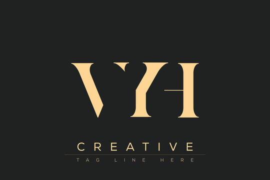 VYH abstract letter logo design. This logo is designed by three abstract letters.
