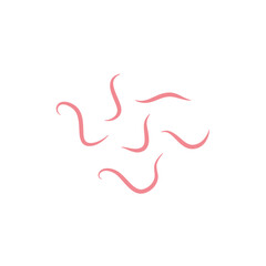 Obraz premium Worms intestinal icon