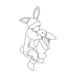 easter bunny with easter egg