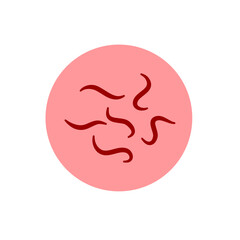 Worm parasites icon