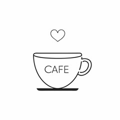 cup of coffee with heart