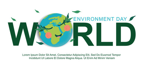 World Environment Day banner. With a place for the text .Vector illustration design. On a white background.