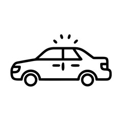 Fototapeta premium Police Car Icon for Law Enforcement and Security Themes