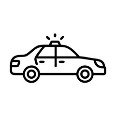 Obraz premium Police Car Icon for Law Enforcement and Security Themes