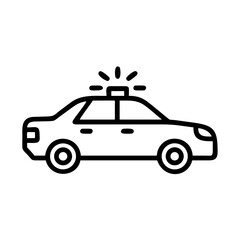 Fototapeta premium Police Car Icon for Law Enforcement and Security Themes