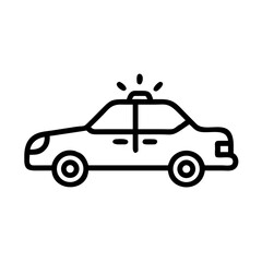 Obraz premium Police Car Icon for Law Enforcement and Security Themes