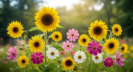 Fototapeta premium Bouquet of Beautiful Mimosa Flowers on Soft Background