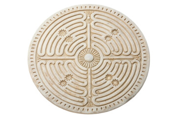 Intricate stone labyrinth design for meditation and mindfulness practices