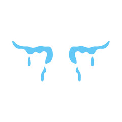 Cartoon water tear vector icon