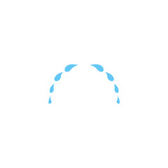 Cartoon water tear vector icon