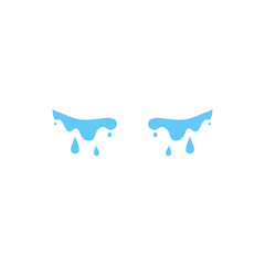 Cartoon water tear vector icon
